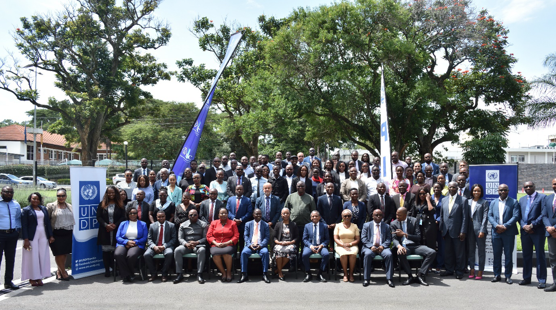 Stakeholders gather for a group photo at the Launch of three green finance solutions by BIOFIN at Intercontinental Hotel in Lusaka, Zambia  on the 7th of February 2024